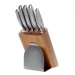 ΣΕΤ 5 ΑΝΟΞΕΙΔΩΤΑ ΜΑΧΑΙΡΙΑ ΣΕ ΞΥΛΙΝΗ ΒΑΣΗ CRYSPO TRIO (01.00.606)