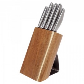 ΣΕΤ 5 ΑΝΟΞΕΙΔΩΤΑ ΜΑΧΑΙΡΙΑ ΣΕ ΞΥΛΙΝΗ ΒΑΣΗ CRYSPO TRIO (01.00.606)