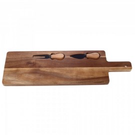 2 μαχαίρια τυριού σε βάση ακακίας Soul Kitchen Cryspo Trio