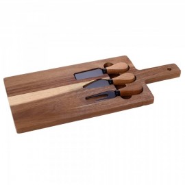 Cryspo Trio Πλατώ Σερβιρίσματος Τυριών Ξύλινο 40x16cm 4τμχ