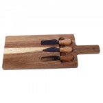 Cryspo Trio Πλατώ Σερβιρίσματος Τυριών Ξύλινο 40x16cm 4τμχ