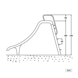 Πολυεστερική τσουλήθρα σε ευθύγραμμο σχεδιασμό PSS-200