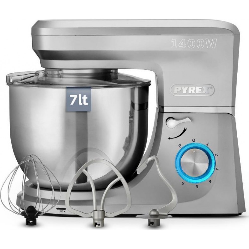 Pyrex SB-1030 Κουζινομηχανή 1400W με Ανοξείδωτο Κάδο 7lt Pyrex SB-1030 Κουζινομηχανή 1400W με Ανοξείδωτο Κάδο 7lt