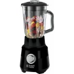 Russell Hobbs Matte Black Μπλέντερ για Smoothies με Γυάλινη Κανάτα 1.5lt 650W Μαύρο