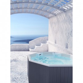 Spa Μπανιέρα Ακρυλική με Υδρομασάζ 195x195xΥ0,94cm