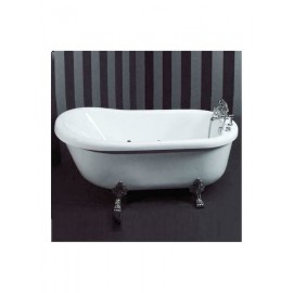 Sanitec Retro White Μπανιέρα Ελεύθερης Τοποθέτησης Ακρυλική 170x86cm