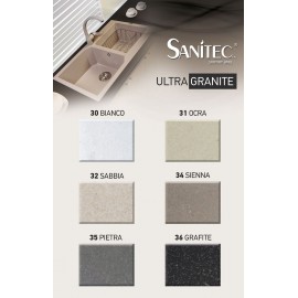Sanitec Ultra Granite Ένθετος Νεροχύτης από Συνθετικό Γρανίτη Μ79xΠ50cm Ocra