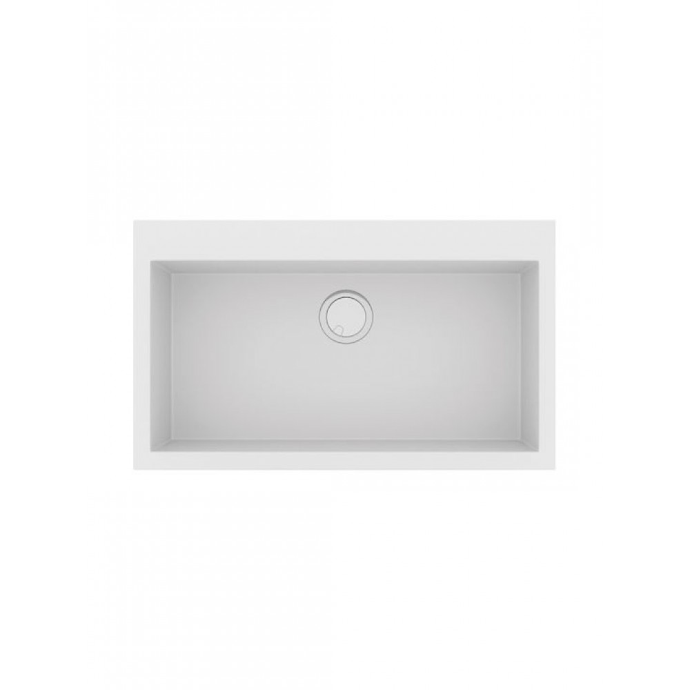 Sanitec Ultra Granite Ένθετος Νεροχύτης από Συνθετικό Γρανίτη Μ79xΠ50cm Bianco