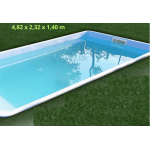 Πισίνα Fiberglass SIMEO 4,82x2,32x1,40m LightGrey