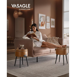 Σκαμπό Σαλονιού Δερμάτινο Brown