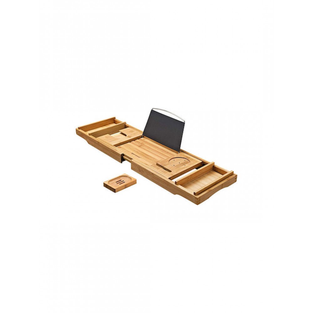 Songmics Ραφιέρα Μπάνιου Bamboo με 1 Ράφι 109x4.5x23cm