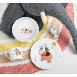 SP Tableware Σετ Φαγητού Elephant από Πορσελάνη Λευκό 4τμχ