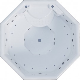 Spa Μπανιέρα Ακρυλική με Υδρομασάζ 195x195xΥ0,94cm