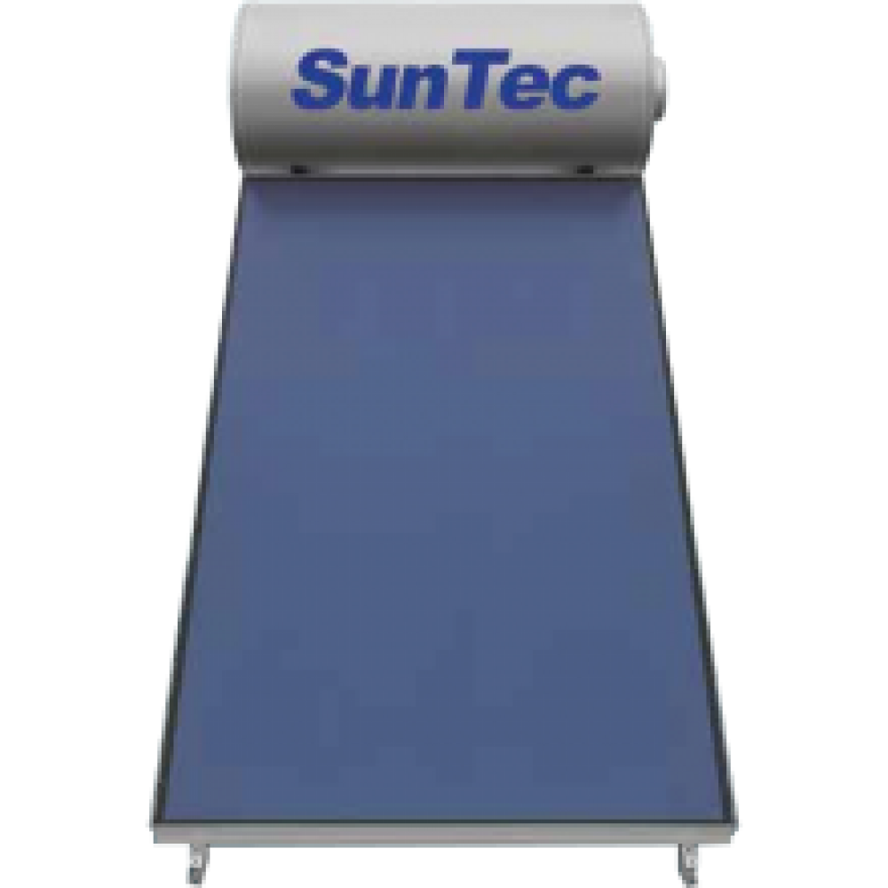 SUNTEC-ECO Ηλιακός θερμοσίφωνας  125 LT με ένα επιλεκτικό συλλέκτη 2.00m2 διπλής ενέργειας βάση ταράτσας