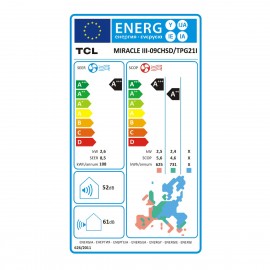 TCL Miracle III 09CHSD/TPG21I Κλιματιστικό Inverter 9000 BTU A+++/A++ με WiFi