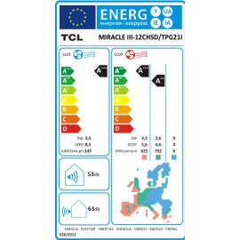 TCL Miracle III 12CHSD/TPG21L Κλιματιστικό Inverter 12000 BTU A+++/A+ με WiFi