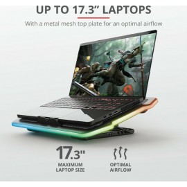 Trust GXT 1126 Aura Cooling Pad για Laptop έως 17.3" με 1 Ανεμιστήρα και Φωτισμό