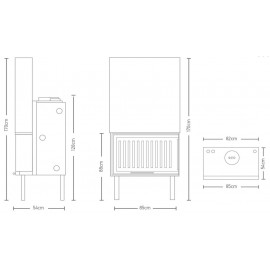 Sunshine 80 BD BOILER CORNER - Ενεργειακό τζάκι καλοριφέρ (νερού) γωνιακό 30kw
