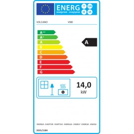 Volcano Ενεργειακό Τζάκι Κασέτα Αεραγωγών VI 80 14kW Ίσιο με Πόρτα Ανοιγόμενη